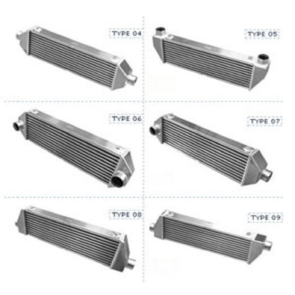 FORGE Universal-Ladeluftkühler Typ 08 - 2 niedrige Seitenanschlüsse - 680x80x200mm - FO-FMINT108U.57.M8 - FMINT100UNIV-M8-TD57-UT08