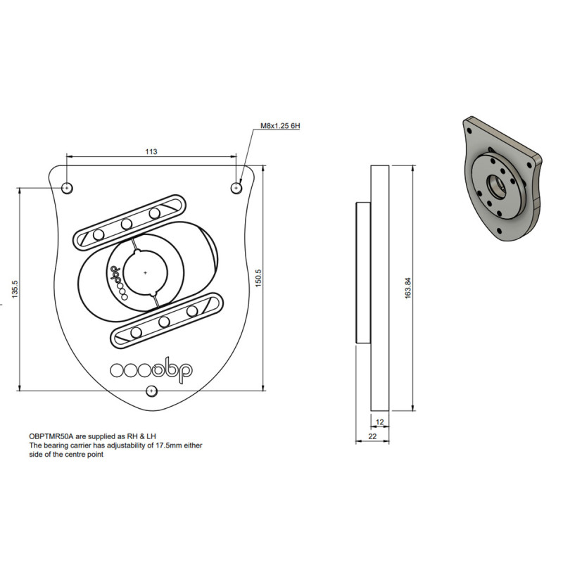 Paire de Coupelles Réglables sur Rotule OBP MINI R50 / R52 / R53 - OBPTMR50A - OBP-TMR50A - OBPTMR50A - 3666618594743