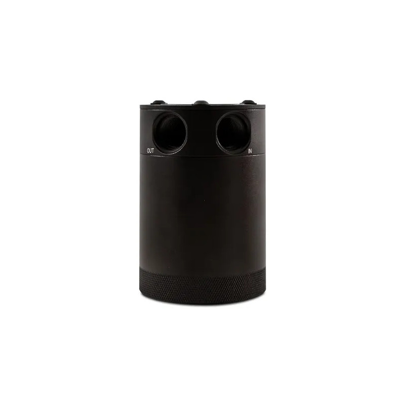 Mishimoto Universal Compact Baffled Oil Catch Can, 2-Port - MIM-BCC-CBTWO.N - MMBCC-CBTWO-BK