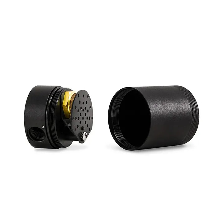 Mishimoto Universal Compact Baffled Oil Catch Can, 2-Port - MIM-BCC-CBTWO.N - MMBCC-CBTWO-BK