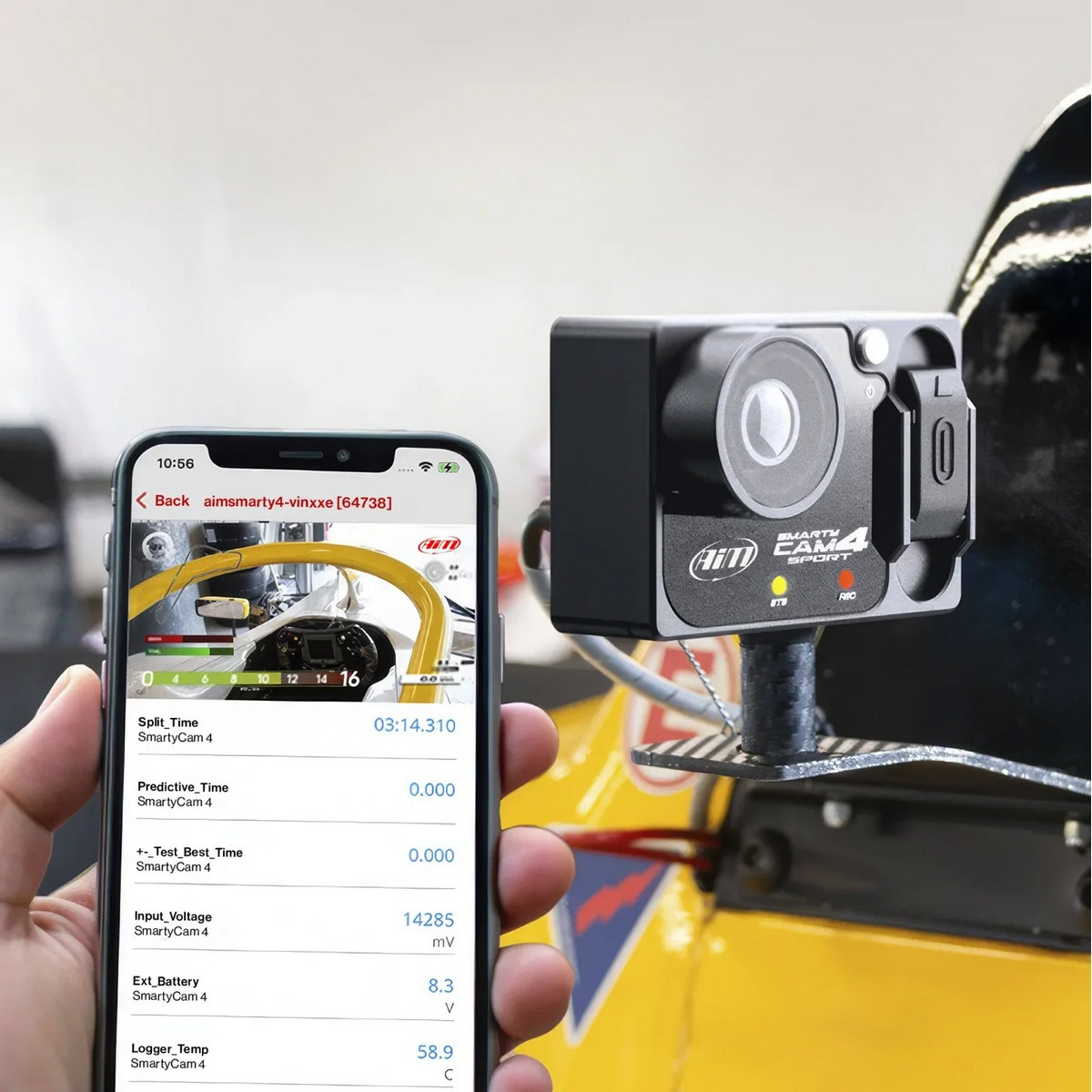 AIM SmartyCam 4 Corsa Full-HD-Datenlogger-Kamera - AIM-SM4CORSA.110.4MD - SM4-W-CAN-4