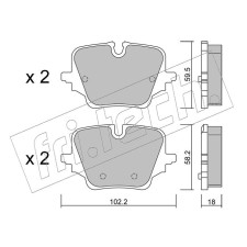 GT2i Club Rear Brake Pads for BMW 1 Series (F70) M135 xDrive