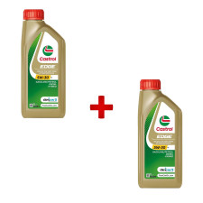 2-pack of 1L cans of Castrol Edge FST TITANIUM 5W30 engine oil—For effective and convenient oiling