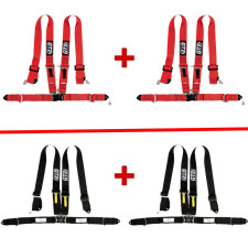 Pacchetto di 2 cinture GT2i a 4 punti omologate FIA 8853-1998