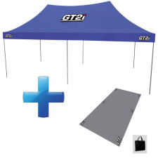 Pack Zelt GT2i Race blau 3x6 Stahl + Bodenplane