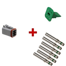 Kit connecteur DEUTSCH DT mâle 6 voies pour faisceaux électriques automobiles