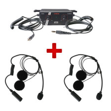 Pacchetto GT2i per equipaggio da rally: soluzione radio completa con kit microfono/altoparlante e radio PRO-2