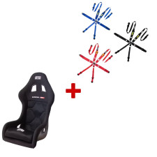 Race M-Schalensitz-Paket + GT2i Race-Gurt: Komfort und Leistung für Ihre Rennlimousine
