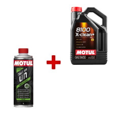 Motul 8100 X-clean Technical Inspection Package + Free Petrol Engine Cleaner