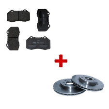 Pack Freinage Avant Renault Clio 3 RS: Plaquettes GT2i Race et Disques Ventilés 312x28 mm