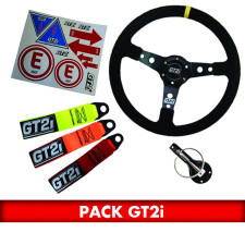Pack Haubenhalter + Gurte+ Lenkrad+ Angebotene Sticker