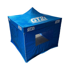 Faltzelt-Set 3 x 3 m, blau, für Rallyes und mobile Werkstätten