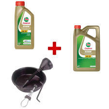 Castrol 5W30 Oil Change Kit + drain pan