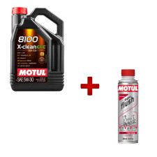 Motul 8100 X-clean EFE Engine Oil Change Kit + Free Engine Cleaner