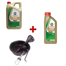 Castrol Edge 5W40 Oil Change Kit + drain pan