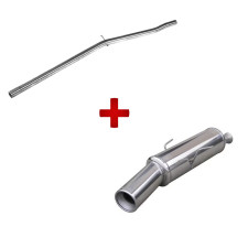 Inoxcar exhaust pack : central pipe + rear exhaust Peugeot 205 GTi 1.9