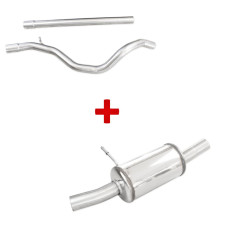 Exhaust System: Central Pipe + Inoxcar Tailpipe for Renault Mégane 4 GT