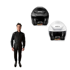 Sparco Helmet + GT2i Sponsor Racing Suit pack