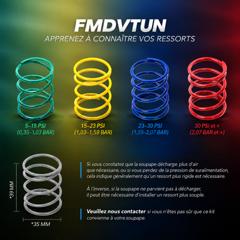 Kit 4 molle valvola di scarico Forge Motorsport Ø 35 mm – FMDVTUN - FO-FMDVTUN - FMDVTUN - 3661768122563