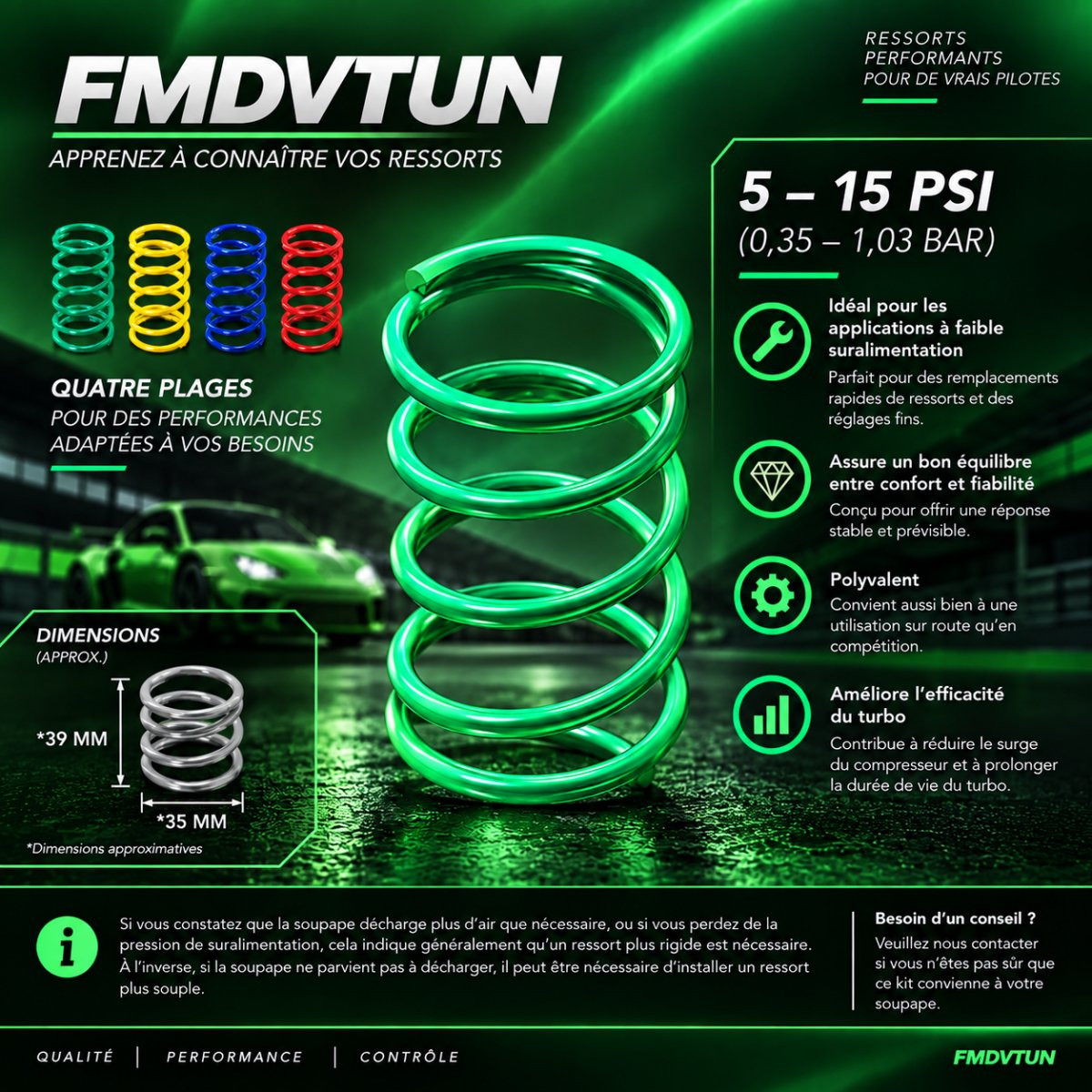 Kit 4 molle valvola di scarico Forge Motorsport Ø 35 mm – FMDVTUN - FO-FMDVTUN - FMDVTUN - 3661768122563
