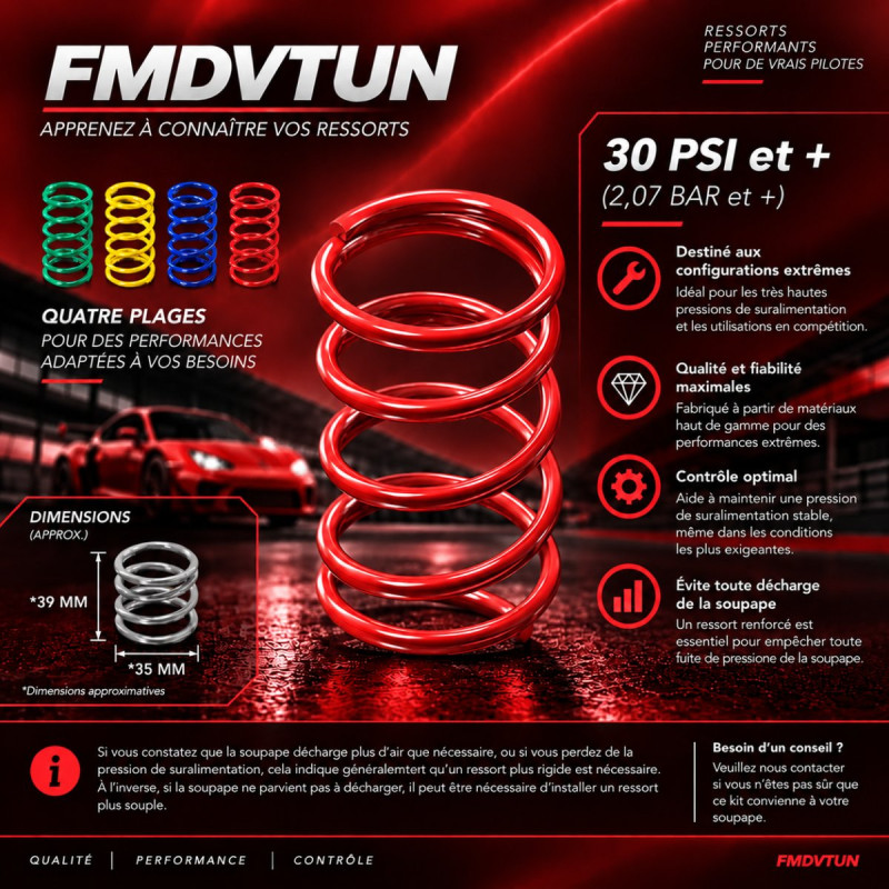 Kit 4 molle valvola di scarico Forge Motorsport Ø 35 mm – FMDVTUN - FO-FMDVTUN - FMDVTUN - 3661768122563