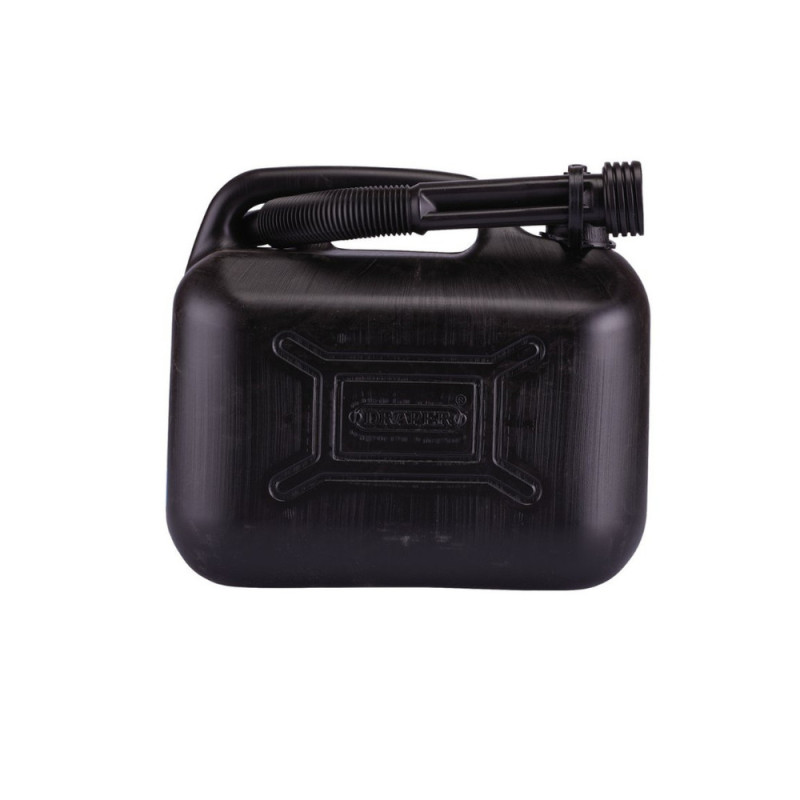 Draper plastic fuel can, 5L, black. - DRA-09053 - D09053 - 5059482040191