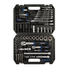 Draper HI-TORQ metric socket set, ¼'' and ½'' (83 pieces).