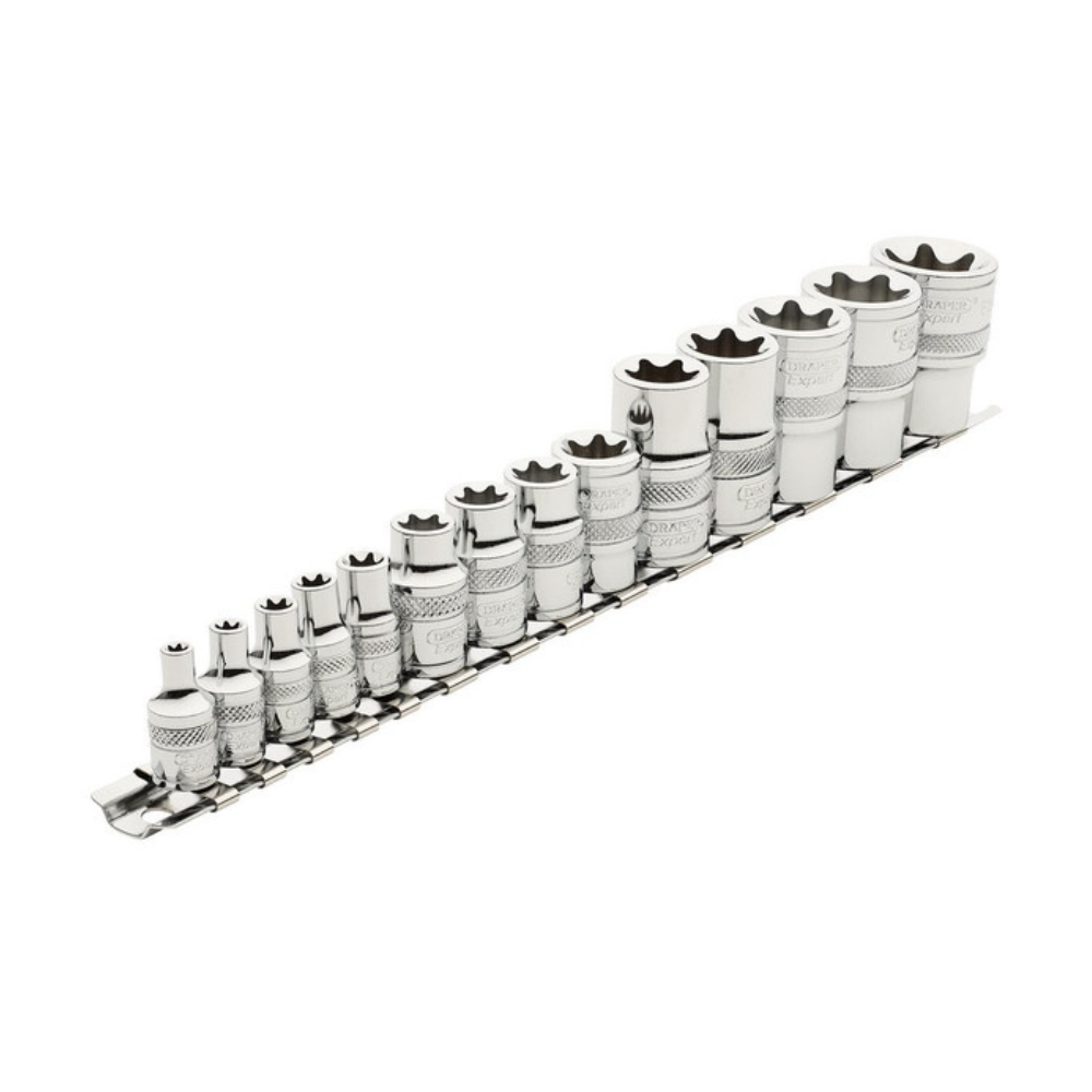 Steckschlüsselsatz Draper Expert TX-STAE, ¼'', 3/8'' und ½'' (14-teilig). - DRA-34415 - D34415 - 5010559344154