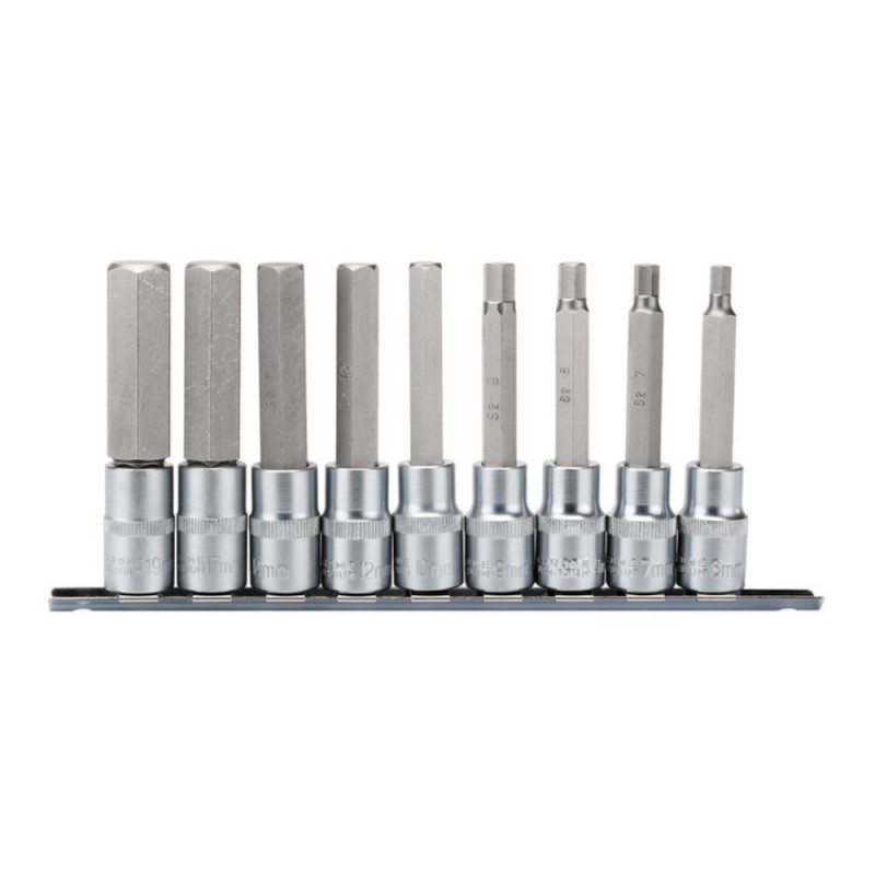 DRAPER long metric socket set 1/2 hex, 100mm (9 pcs.) - DRA-16308 - D16308 - 5010559163083