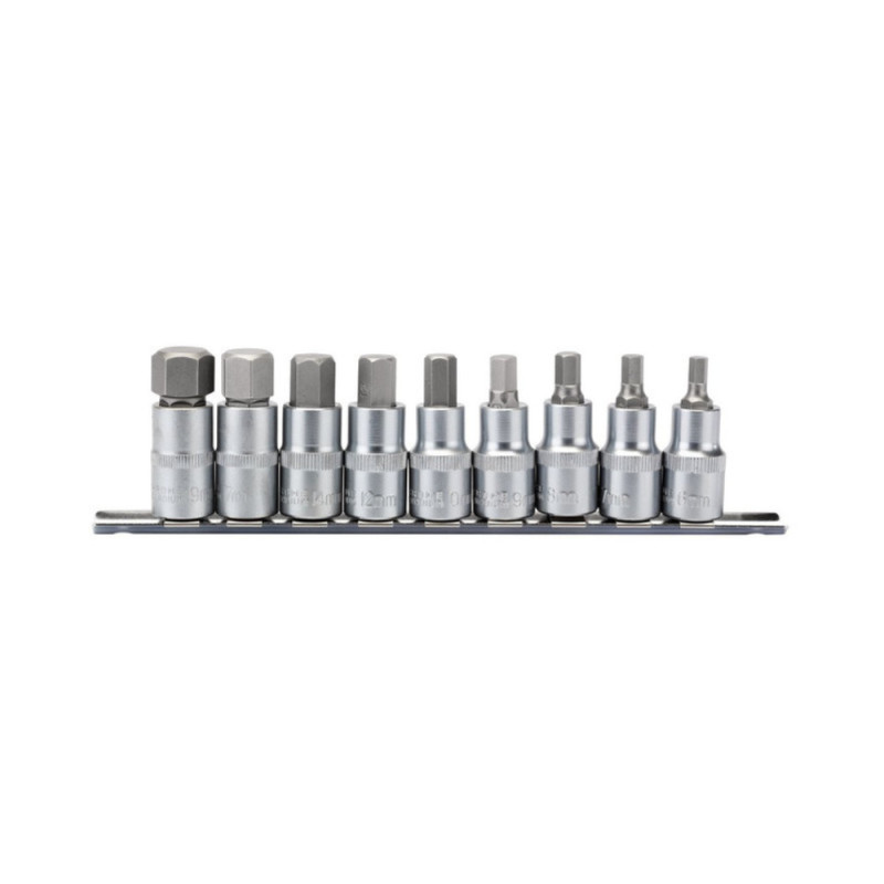 Jeu de douilles métriques DRAPER à embout hex 1/2, 55mm (9 pièces) - DRA-16307 - D16307 - 5010559163076