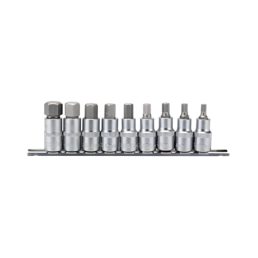 DRAPER metric socket set 1/2 hex, 55mm (9 pieces) - DRA-16307 - D16307 - 5010559163076