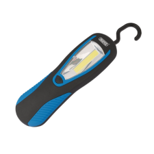 Lampe de travail COB LED Draper Tools dos magnétique et crochet de suspension 3W 200 Lumens bleu 3 piles AA fournies