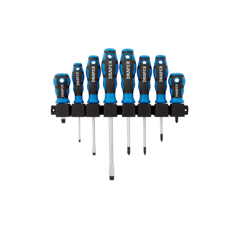 Schraubendrehersatz mit Softgrip Draper Tools (8-teilig) - DRA-48933 - D48933 - 5010559489336