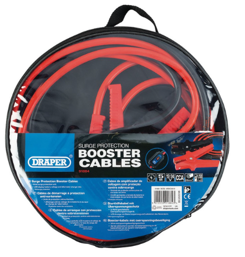 Draper Tools cavi jumper con protezione da sovratensione 5m x 29mm². - DRA-91884 - D91884 - 5010559918843