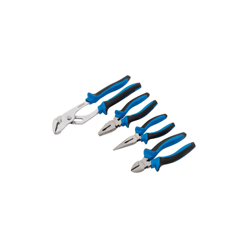 Draper Tools soft grip pliers set (4 pieces) - DRA-81147 - D81147 - 5010559811472