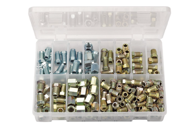 Kit di connettori per tubi freno Draper Tools (205 pezzi) - DRA-54367 - D54367 - 5010559543670