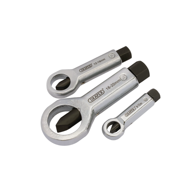 Mutternknacker-Satz 9 bis 22mm Draper Tools (3-teilig) - DRA-55108 - D55108 - 5010559551088
