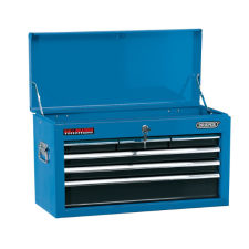 Draper Tools narrow tool chest 6 drawers 24" blue 600x255x345mm