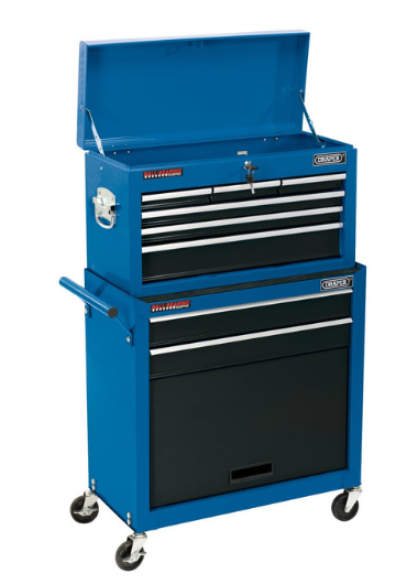 Carrello da officina Draper Tools con 2 cassetti e scatola a 6 cassetti 616x330x1080 mm - DRA-51177 - D51177 - 5010559511778