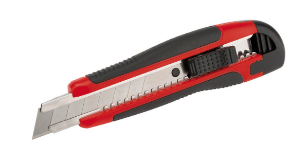 Cutter rétractable  Draper Tools à prise souple 18mm - DRA-68667 - D68667 - 5010559686674