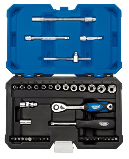 Kit di cricchetti metrici Draper Tools 1/4" Multi-Drive (43 pezzi) - DRA-16479 - D16479 - 5010559164790