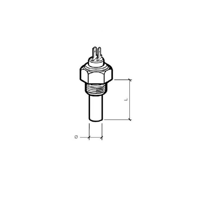 Sonde température eau VDO +40 à 120 °C M14×150 323-805-001-001N - V-323805001001N - 323-805-001-001N - 3661768404478