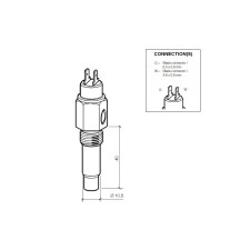 VDO Water Temperature Sensor, +40 to 120 °C, M14×150, 323-803-001-008D