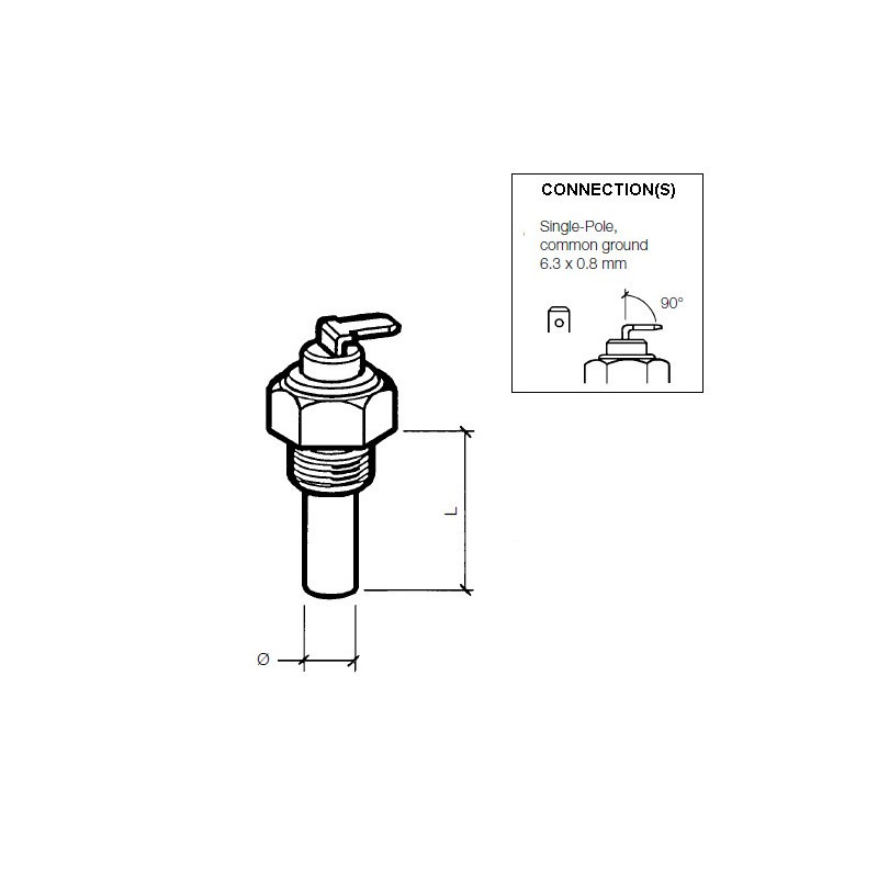 VDO Oil Temperature Sensor, +50 to 150 °C, M14×150, A2C1754930001 - V-004039 - A2C1754930001 - 3661768220115