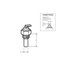 VDO Water Temperature Sensor, +40 to 120 °C, M10x100, 323-801-005-005D