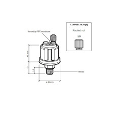 VDO Oil Pressure Sensor, 0 to 5 bar, M10x100, 360-081-029-001C