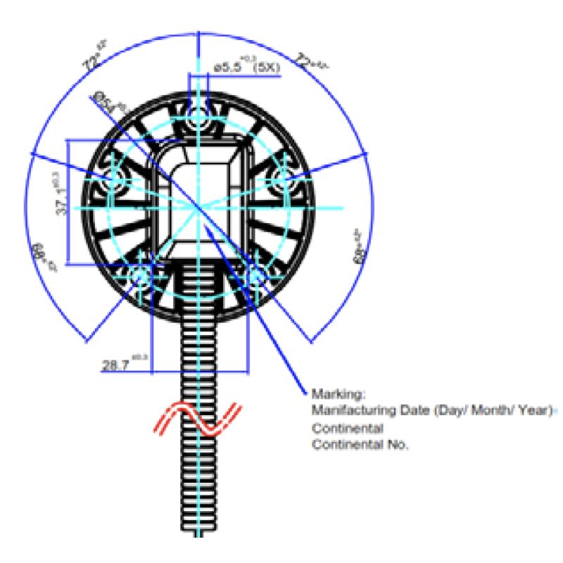 Röhrenmessgerät VDO 600mm Durchmesser 54mm - V-2910002234600 - 2910002234600 - 3661768404423