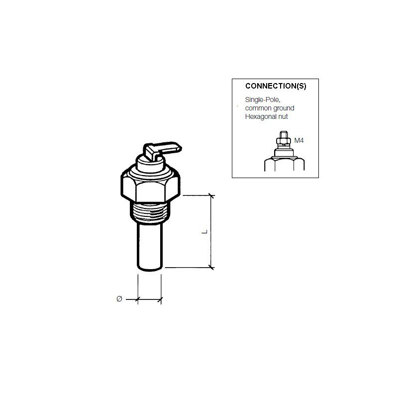 Sonde température extérieure VDO -25 à 50 °C M10x100 323-801-008-002D - V-323801008002D - 323-801-008-002D - 3661768278932