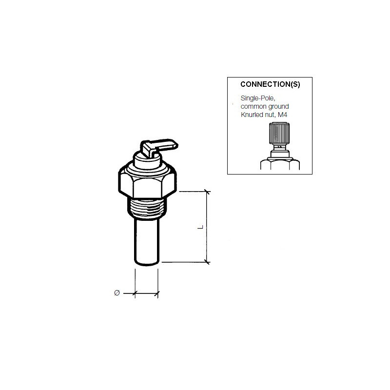 Sensore della temperatura dell'olio VDO da +50 a 150 °C M16×150 A2C1755260001 - V-323801004012C - A2C1755260001 - 3661768217252