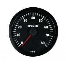 Drehzahlmesser VDO 8000 U/min Durchmesser 52 Boden Schwarz 4 / 6 / 8 Zylinder Diesel / Benzin